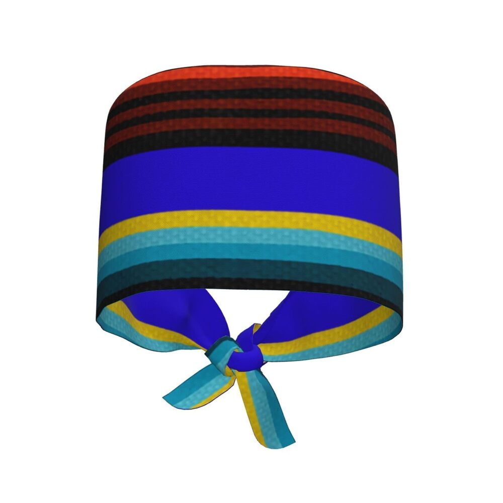 9277 Mexican Stripes Adjustable Working Cap Scrub Hat Sweatband, Fashional